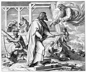 Предвещание потопа и строительство ковчега