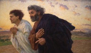Апостолы Петр и Иоанн, спешащие ко гробу после Воскресения Христова