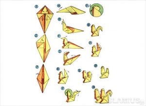 Новогодние ёлочные игрушки своими руками petuh origami - Новогодние ёлочные игрушки своими руками