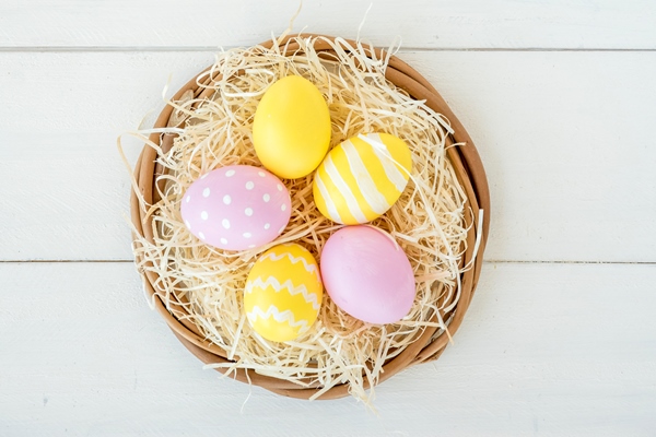Поделки к Пасхе bright easter eggs nest - Поделки к Пасхе