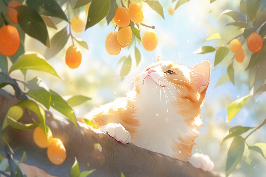benicoco_beautiful_lightsunny_dayA_cat_sitting_in_a_tree_eating_e2fc4aa8-6e0a-4cee-9c83-36fd87...png