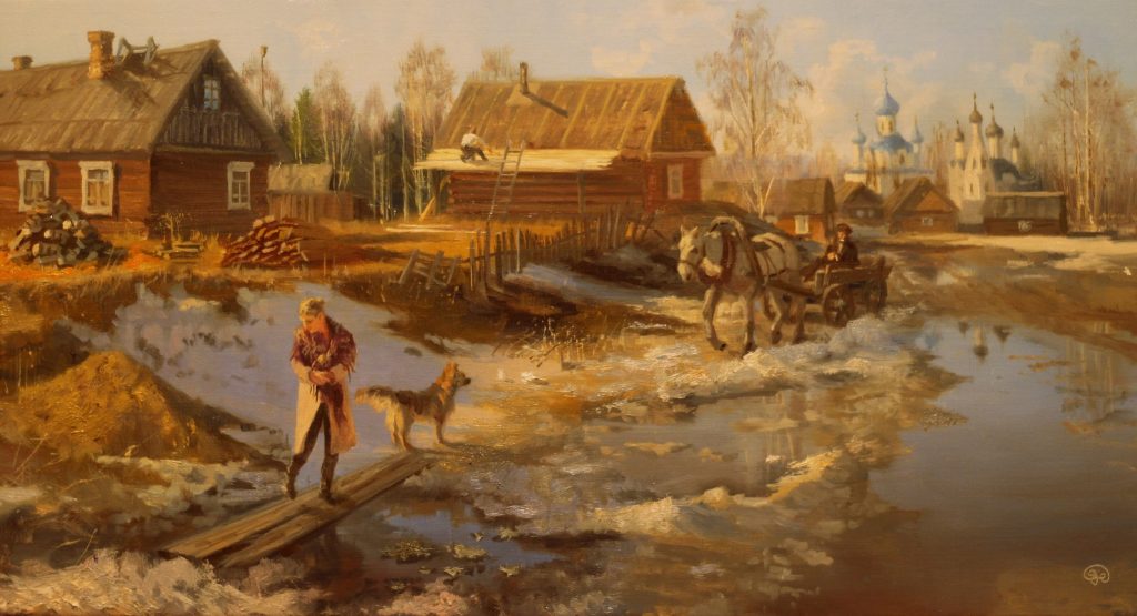 Художник Владимир Жданов. Апрельская мозаика. 