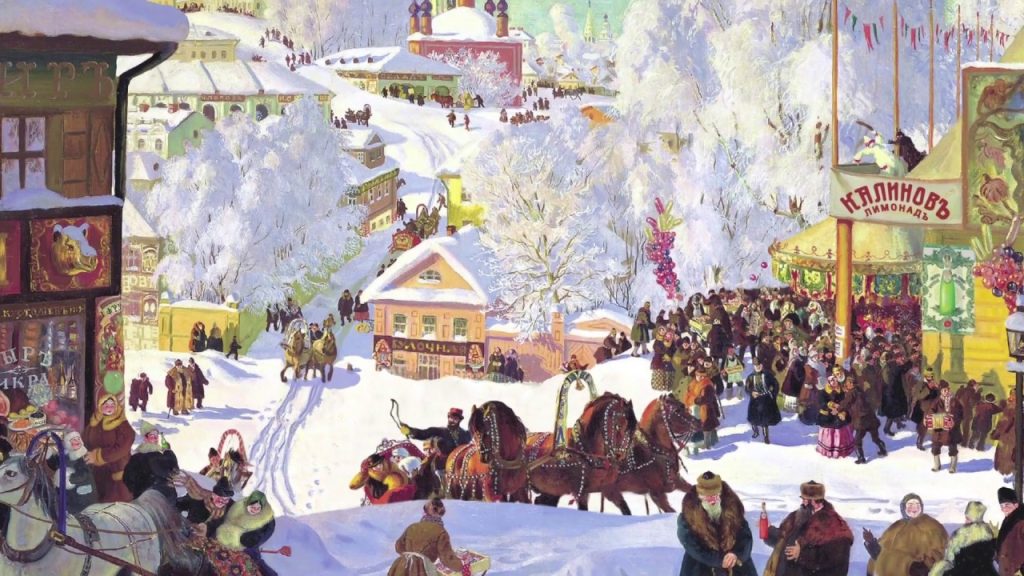Борис Кустодиев. Масленица. 1917 г.