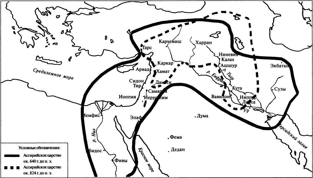 Ассирийской державы карта