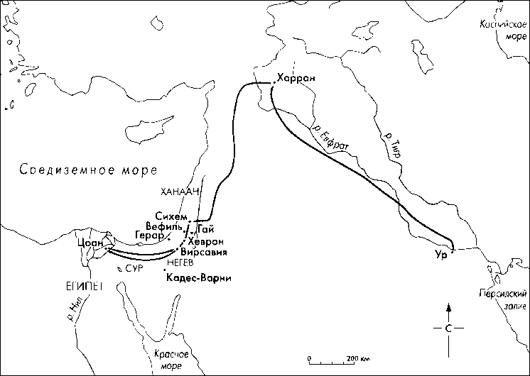 Путь авраама из ура в землю обетованную карта
