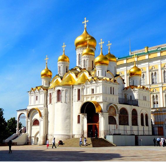 Благовещенский собор Кремля в Москве сверху