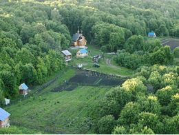 Вид на скит Нектария Эгинского