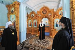 Патриарший визит в Гефсиманский скит. Внутренее убранство Успенской Церкви