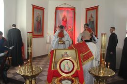 Первое Богослужение в храме в честь мученицы Лукии