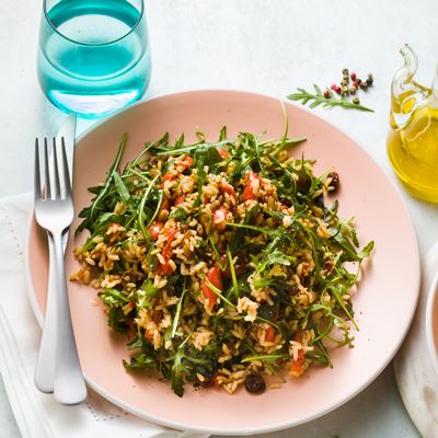 Салат с перцем и рисом