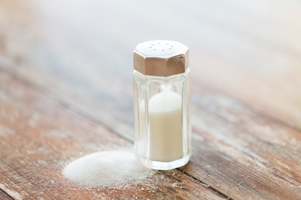 food junk food cooking and unhealthy eating concept close up of white salt cellar on wooden table 2 - Борщевая заправка на зиму