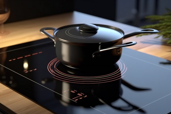 induction hob in a modern kitchen closeup - Тыква в сладком маринаде