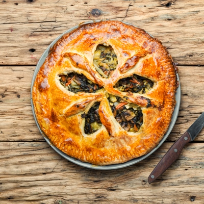 Пирог с солёными грибами Пирог с солёными грибами