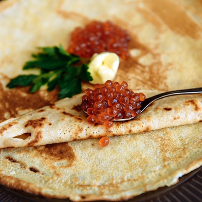 Русские постные блины гречнево-пшеничные