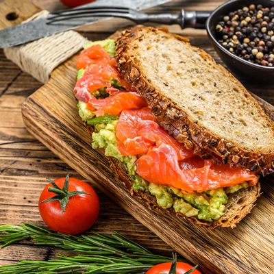 Постные бутерброды c красной рыбой Постные бутерброды c красной рыбой