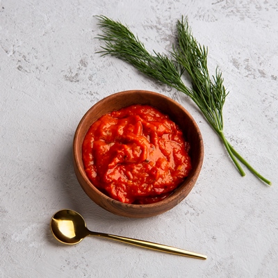 Икра из перца и зелёных помидоров