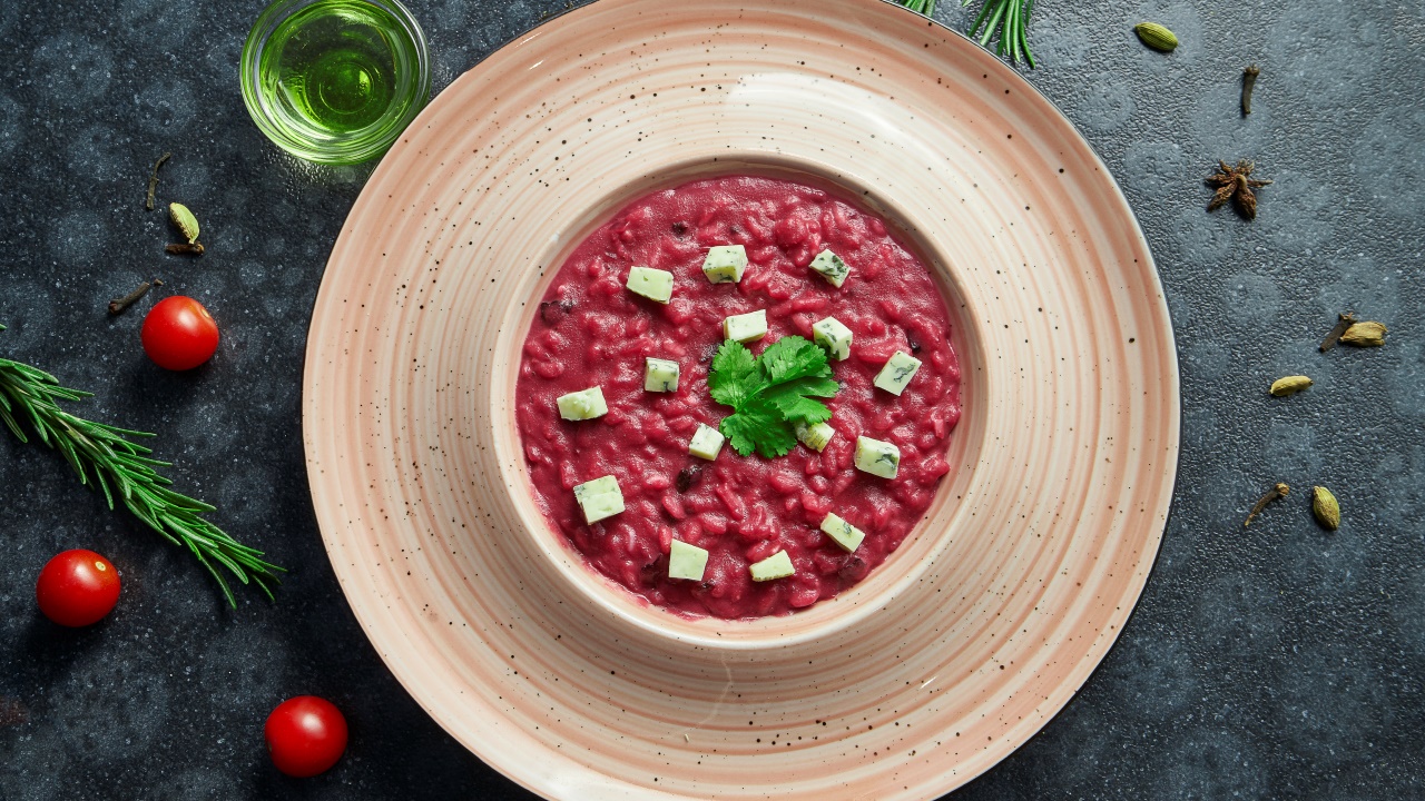 Чечевица со свёклой, постный стол