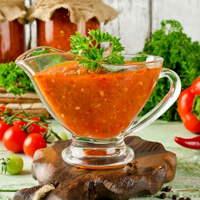 Постная яблочная острая аджика