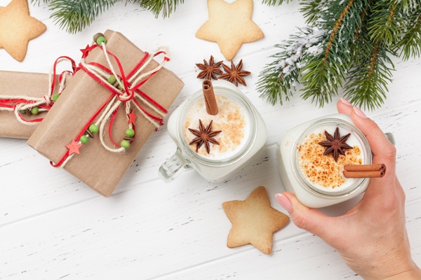 Новогодний постный смузи "Эгг-ног" eggnog traditional christmas cocktail - Новогодний постный смузи "Эгг-ног"