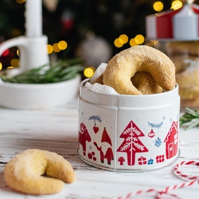 Венские ванильные рождественские рогалики