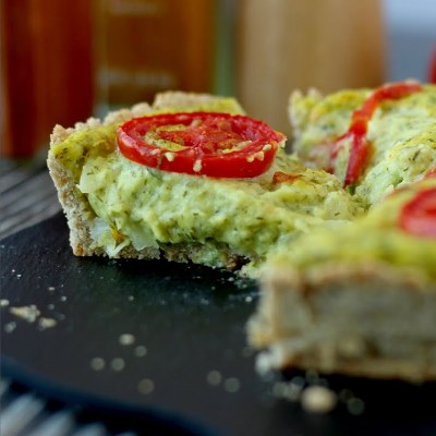 Постный киш с ферментированным кешью Постный киш с ферментированным кешью