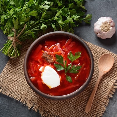 Борщ из вымоченной свёклы