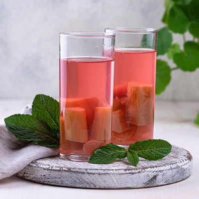 Компот из ревеня и яблок на заменителе сахара Компот из ревеня и яблок на заменителе сахара