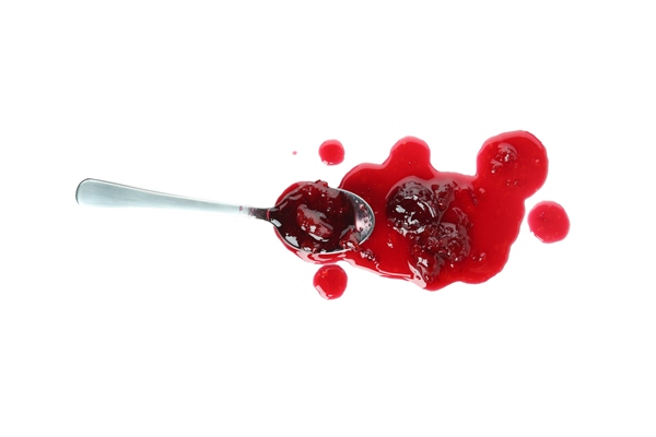 Торт "Рождественское полено" с вишней tasty cherry jam isolated on white background - Торт "Рождественское полено" с вишней