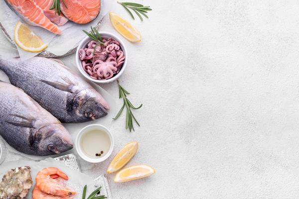 top view delicious exotic seafood dish - Средиземноморская диета