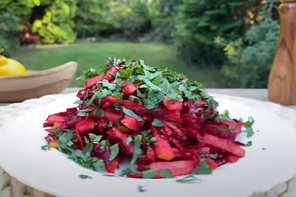 Салат из свёклы, моркови и яблока, постный стол 2023 03 27 030 - Салат из свёклы, моркови и яблока, постный стол