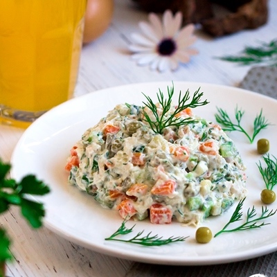 Салат «Оливье» по-монастырски