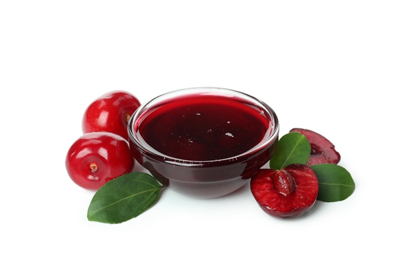 Соус вишнёвый (школьное питание) tasty cherry jam isolated on white background - Соус вишнёвый (школьное питание)