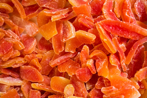 top view organic dried fruit background - width=