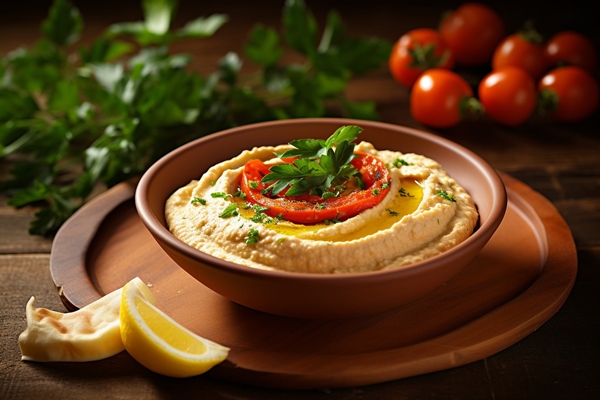 Соус с чесноком и тахини hummus used as filling stuffed vegetables mushrooms - Соус с чесноком и тахини