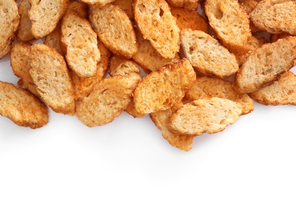 Овощная икра из шпината small pieces dried bread isolated white - Овощная икра из шпината