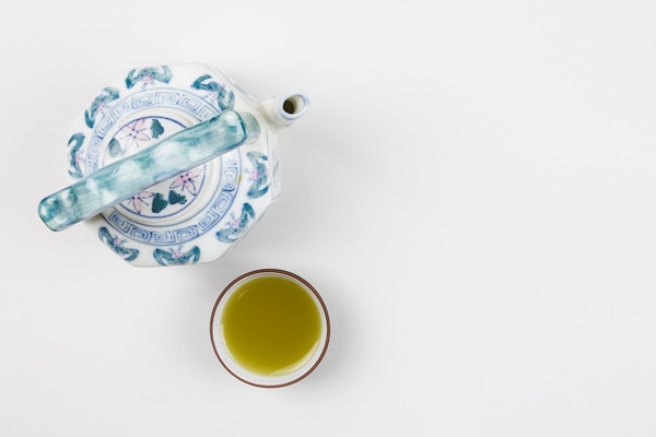Чай по-японски top view matcha tea - Чай по-японски