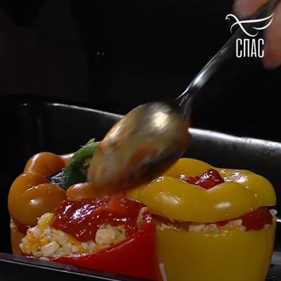 Фаршированные перцы с рыбой