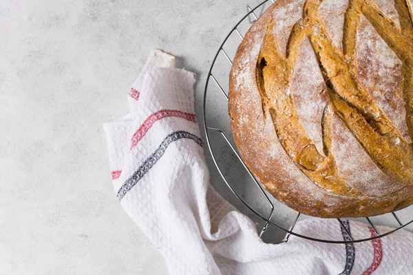 Хлеб в мультиварке flat lay delicious round white bread cloth - Хлеб в мультиварке