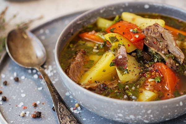 oriental soup with vegetables lamb - Шурпа из баранины