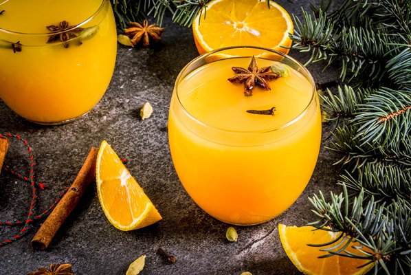 hot spicy winter orange punch - Безалкогольный цитрусовый пунш