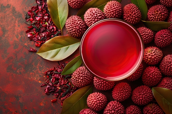 lychee fruit with red tea - Чай с вареньем из личи