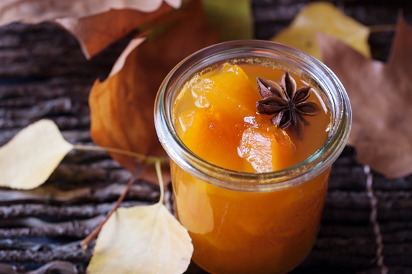 pumpkin pieces glass - Варенье из хурмы "Королёк"