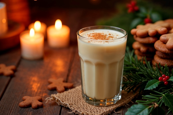 close up christmas drink - Яблочно-молочный напиток