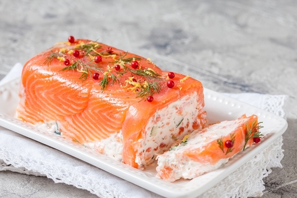 delicious salmon terrine - Закусочный торт из лосося