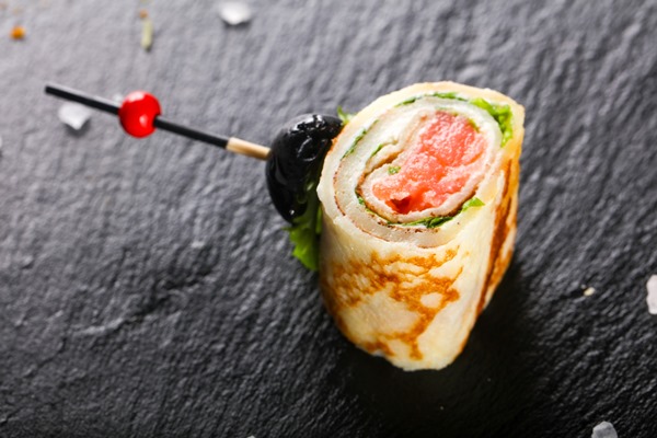 pancake with salmon - "Ленивые" блинчики