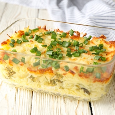 Запеканка с макаронами и брокколи