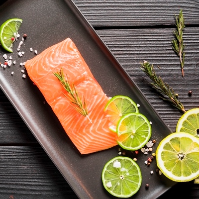 Слабосолёный лосось в цитрусовом рассоле