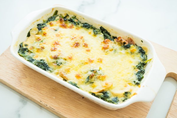 baked spinach lasagna - Картофельная запеканка с брынзой (диетическое питание)