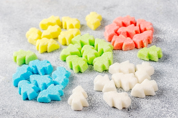 Постный сахар christmas tree shaped colorful sugars - Постный сахар
