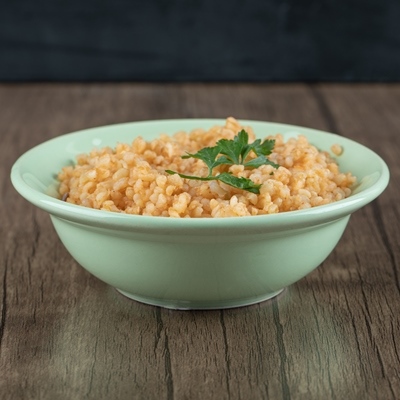 Отварной булгур с луком и чесноком Отварной булгур с луком и чесноком